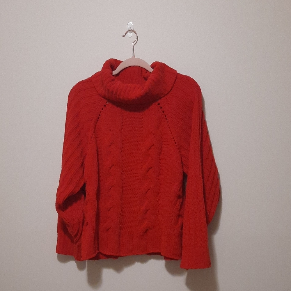 Harper Heritage Cozy Red Cable Knit Sweater